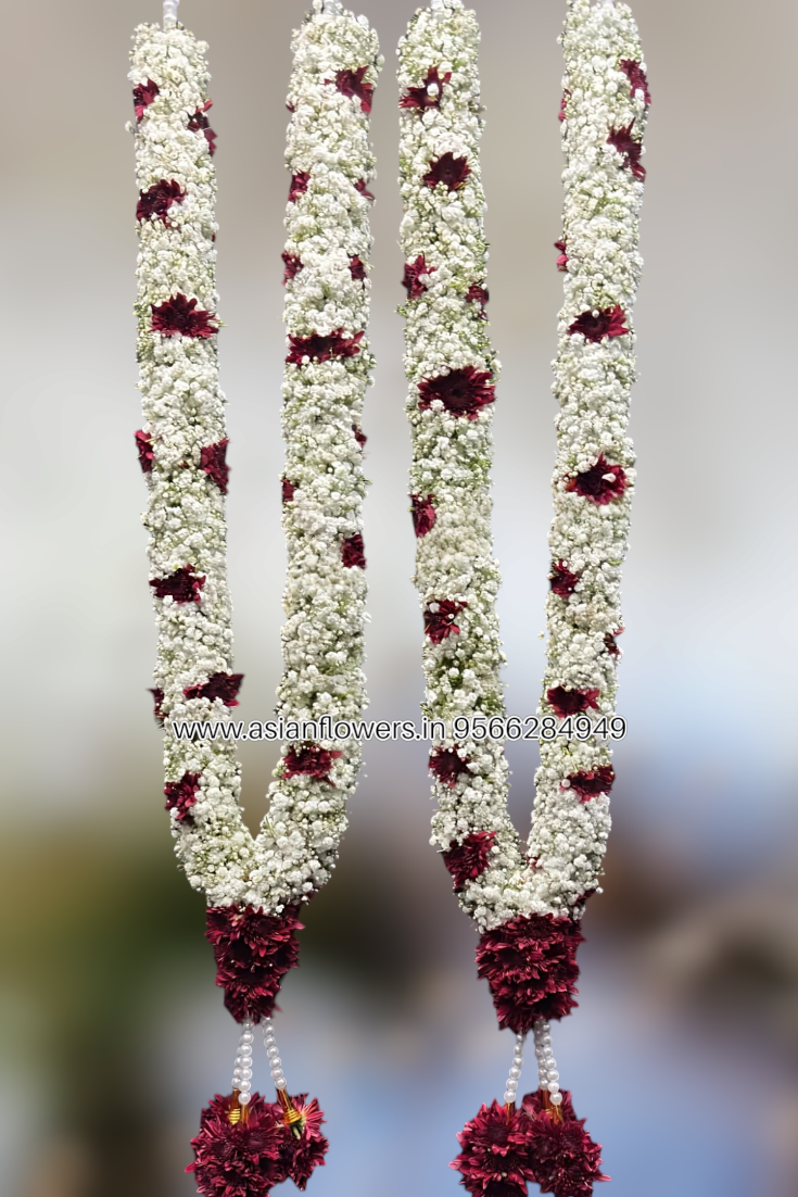 Baby breath with brown dart garland (51)