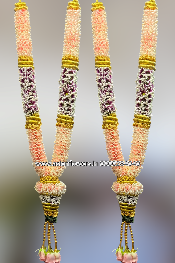 Pink rose with Chrysanthemum Garland (75) 