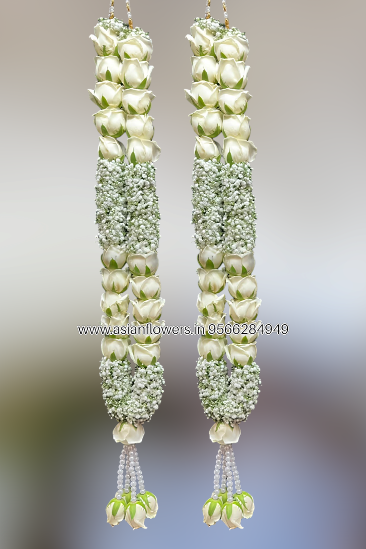 White rose with gypsy Garland (145)
