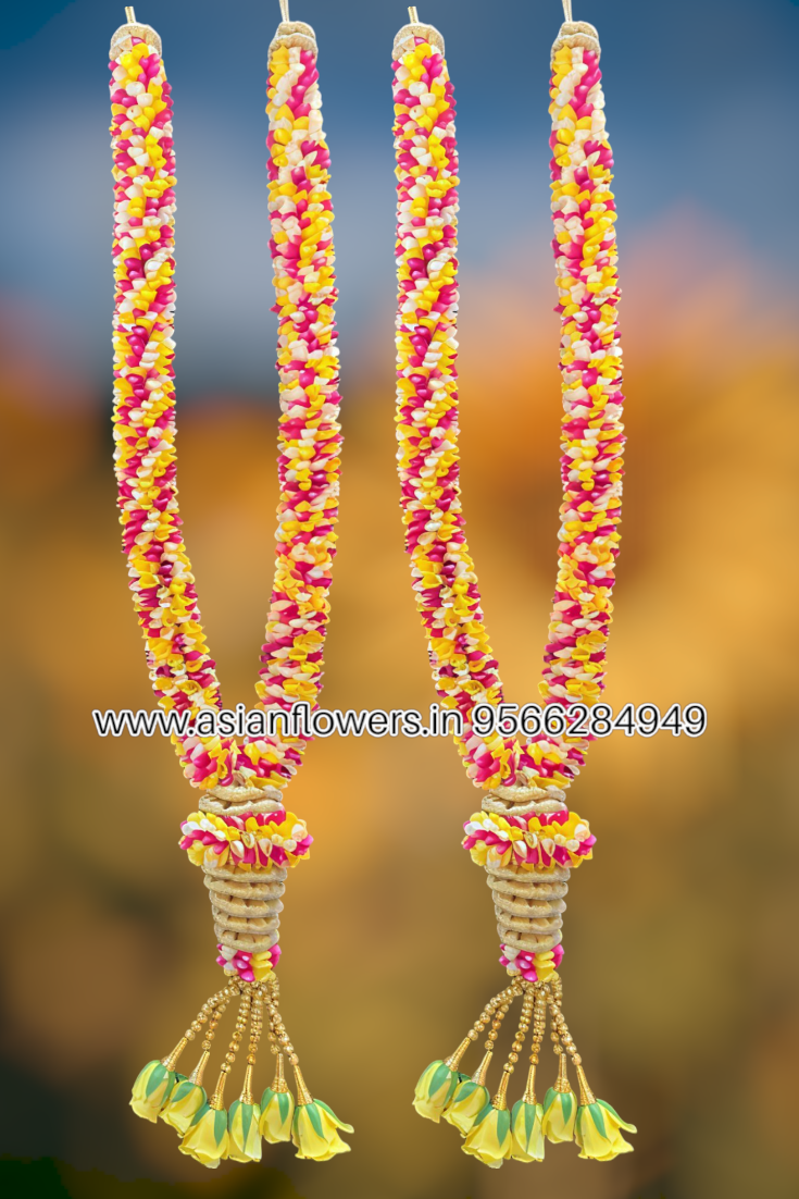 Red,pink, yellow, colour petals Garland (235)