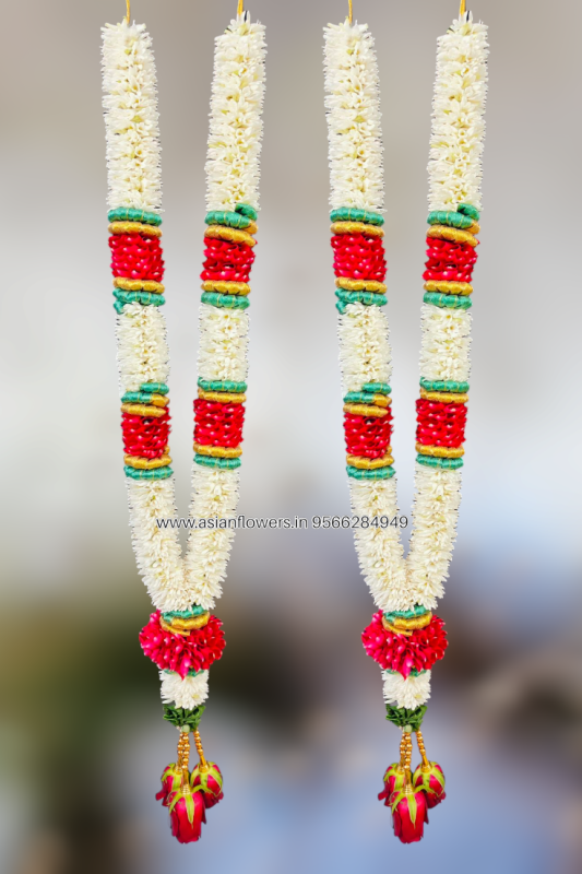Tuberose,red petals garland (6)