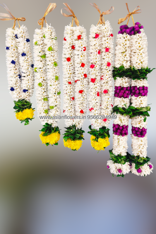 Tuberose, colour dart garland (18)