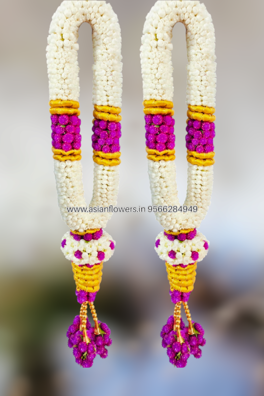 Pinwheel flowers with vadamalli Garland(32)