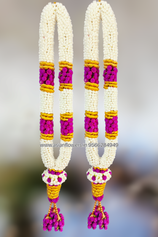 Pinwheel flowers with vadamalli Garland (34)