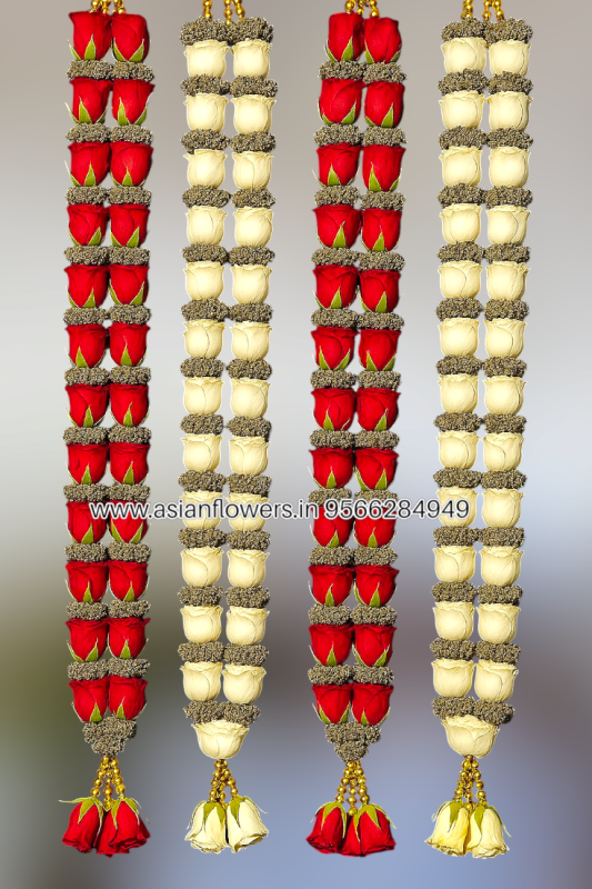 Red, gold, and white,gold Garland (37)