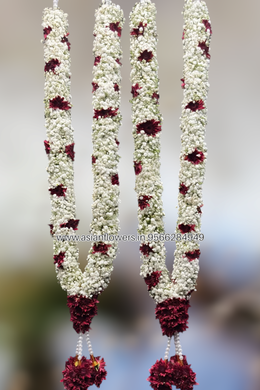Baby breath with brown dart garland (51)