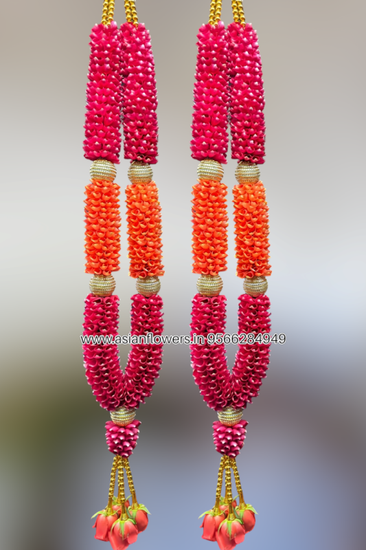 Red with orange Petal garland (101)