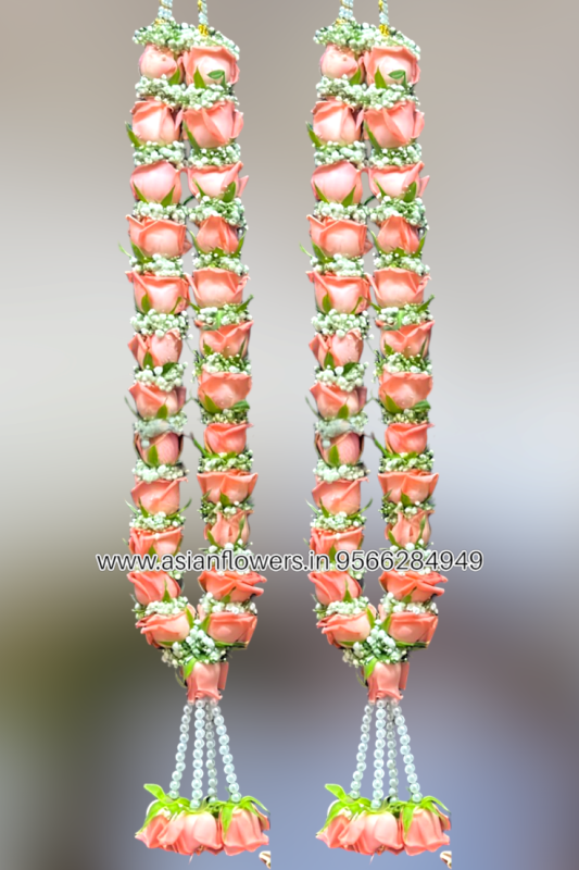 Pink rose with gypsy garland (123)