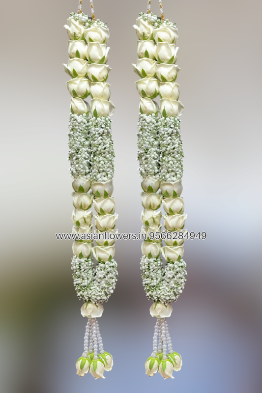 White rose with gypsy Garland (145)