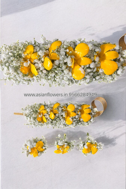 Yellow Orchid, gypsy Braid set (165)