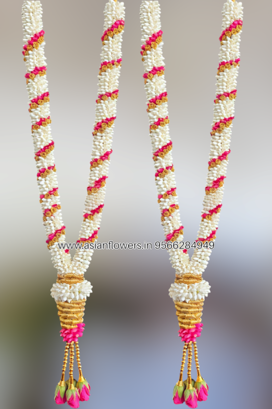 Jasmine with red rolling Garland (166)