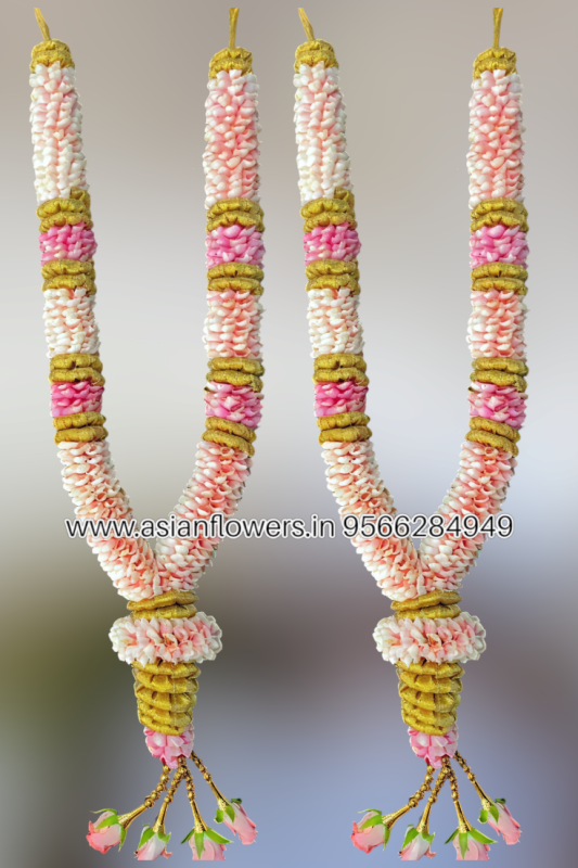 Baby pink, dark pink petal Garland (170)