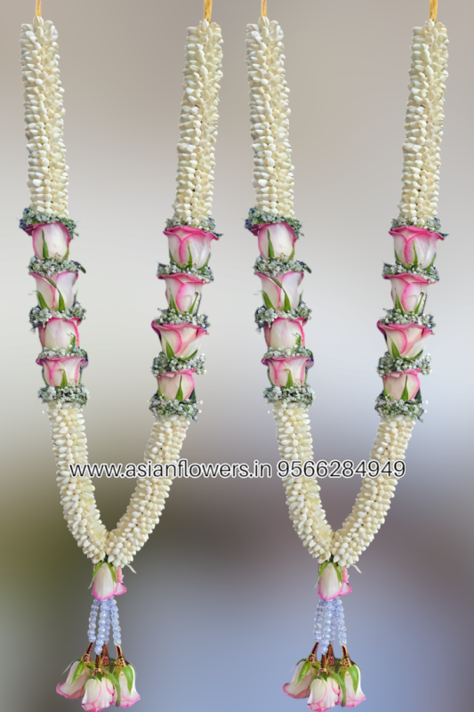 Jasmine with double colour Rose gypsy Garland (175)