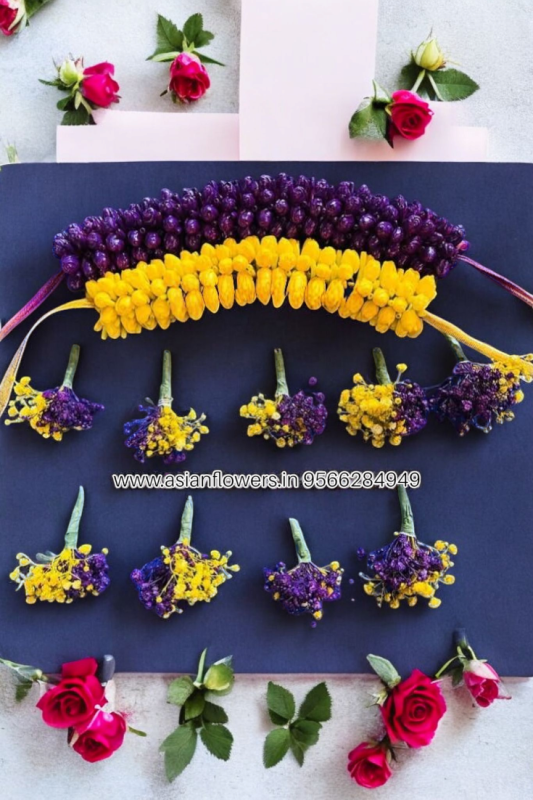 Yellow and violet/gypsy braids/veni(180)