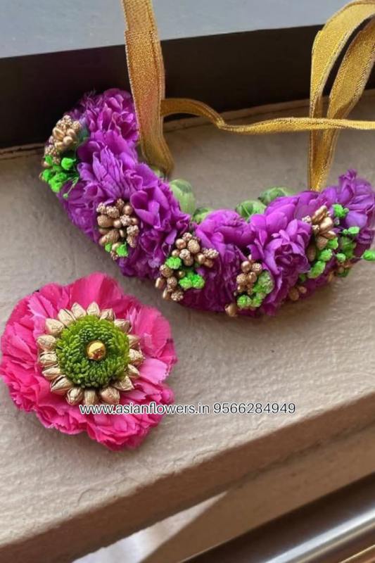 Purple Carnation braids/veni (194)