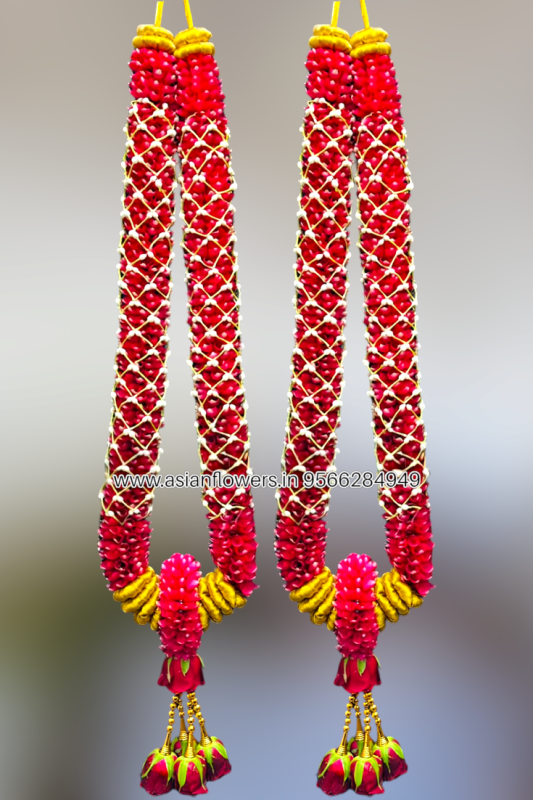 Red petals pinwheel net Garland (200)