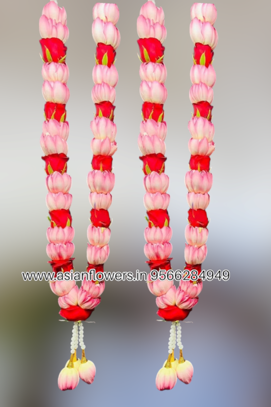 Lotus with Red rose Garland (221)