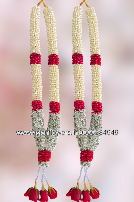 Jasmine with red petal gypsy Garland (222)