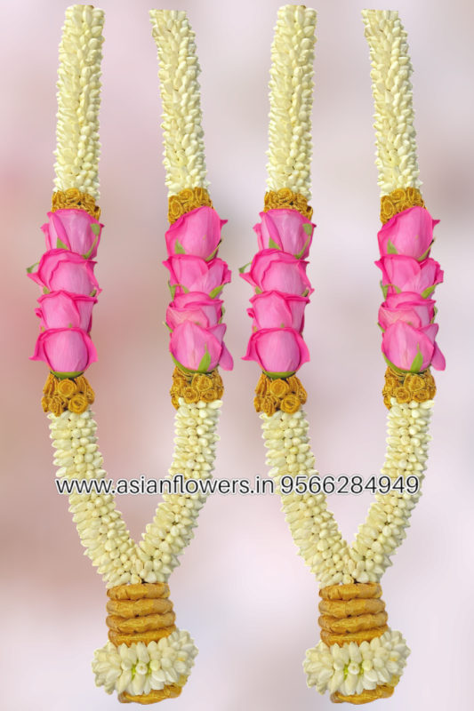 Jasmine with pink rose Garland (224)