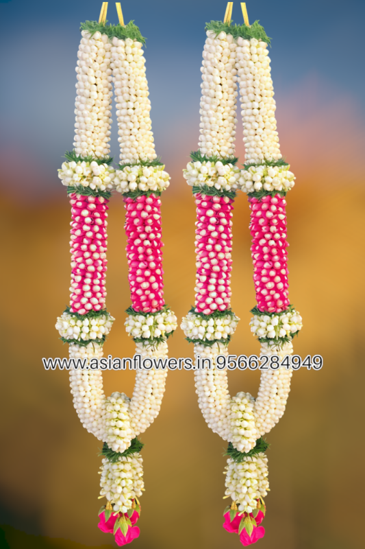Pinwheel veni with pink petals Garland (226)