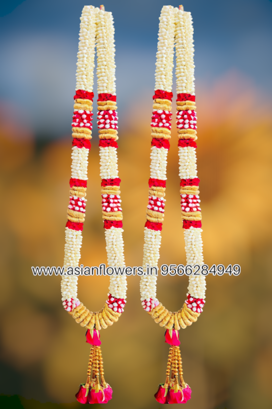 Jasmine with red petal Garland (228)