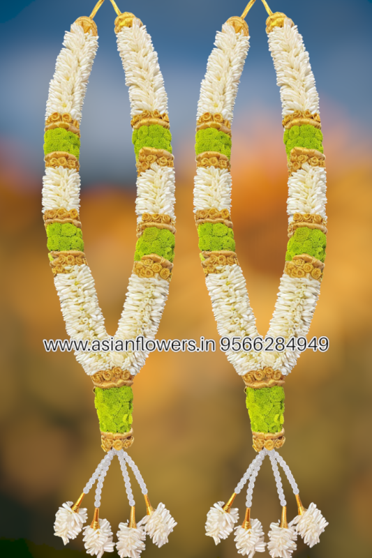Green krisantham with tuberose Garland (234)