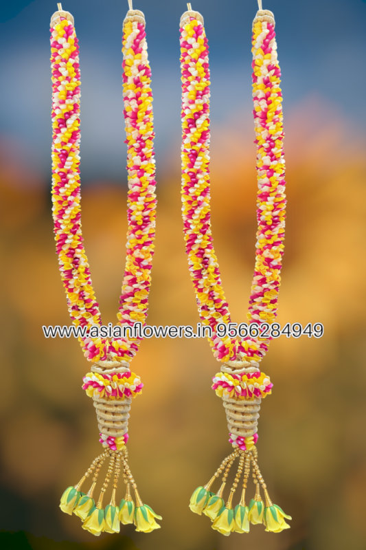 Red,pink, yellow, colour petals Garland (235)