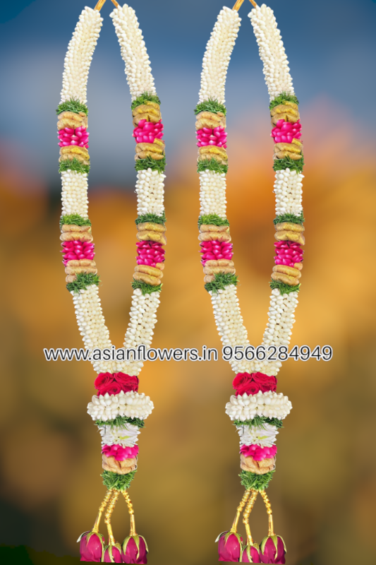 Jasmine with red petal Garland (239)
