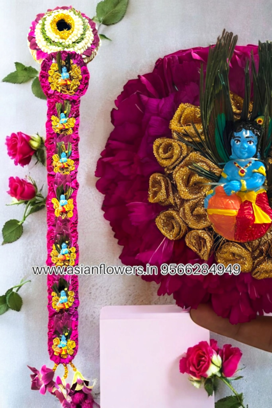 Carnation with Krishna braids/jadai (247)
