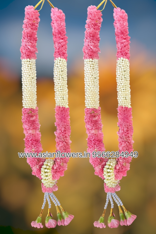 Pinwheel with Pink carnition Garland (255)